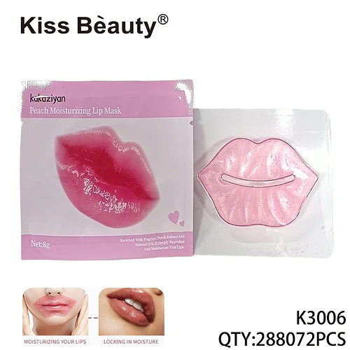 Mascarilla Labial Hidratante de Durazno Kiss Beauty - Chuys Beautys | Chuy's Beautys
