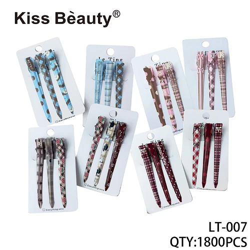 Set de 3 lápices de tinta gel Kiss Bèauty con diseños variados para uso diario - Chuys Beautys | Chuy's Beautys