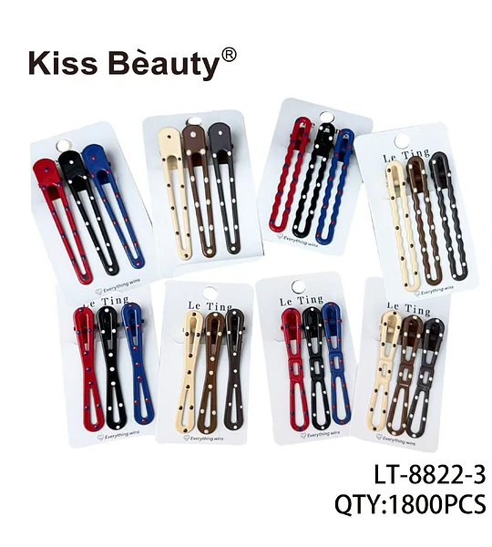 Set de Pinzas para Cabello con Diseño de Puntos Kiss Bèauty