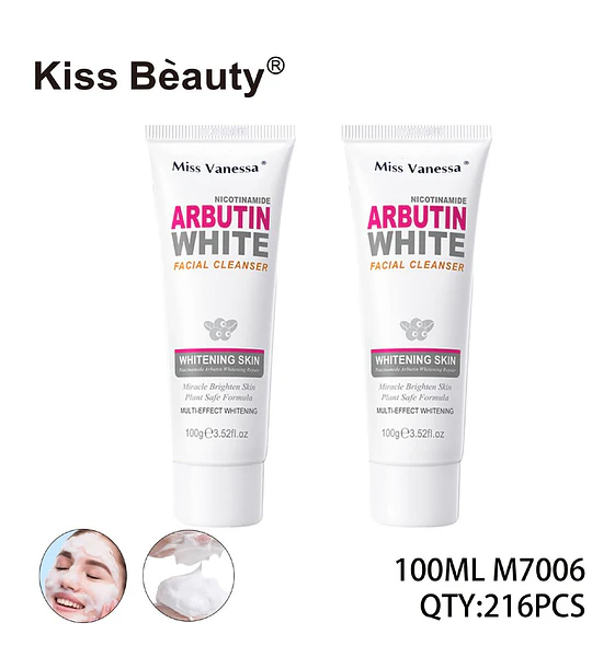 Limpiador Facial Blanqueador Miss Vanessa con Niacinamida y Arbutina
