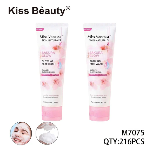 Limpiador Facial Espumoso Sakura Glow Miss Vanessa Skin Naturals 100ml - Chuys Beautys | Chuy's Beautys
