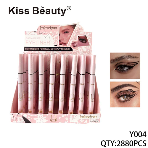 Eyeliner líquido Kiss Beauty Kakaziyan de fácil aplicación y fórmula ligera - Chuys Beautys | Chuy's Beautys