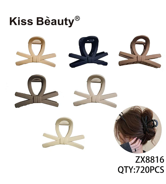 Set de Pinzas para Cabello con Diseño de Lazo Kiss Bèauty