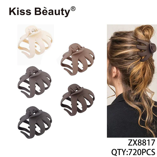 Pinza Garra de Pelo Diseño Pulpo Acabado Mate Kiss Bèauty - Chuys Beautys | Chuy's Beautys