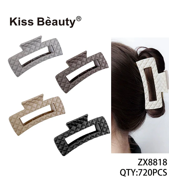 Pinza para el cabello geométrica acolchada Kiss Bèauty en varios tonos