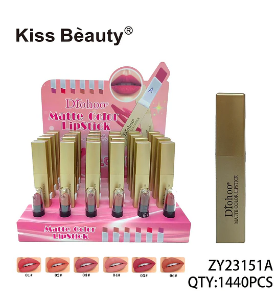 Labial Matte Color Diohoo de Larga Duración para Maquillaje de Labios