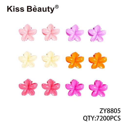 Pinzas para el cabello florales con brillo Kiss Bèauty ZY8805 - Chuys Beautys | Chuy's Beautys