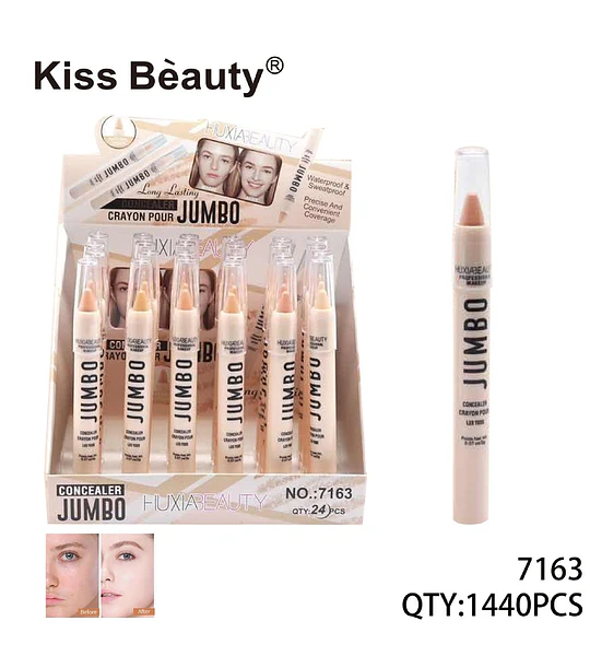 Corrector en Barra Jumbo HUXIABEAUTY Larga Duración y Resistente al Agua