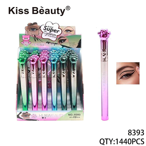 Delineador de Ojos Líquido Negro Super Duradero Kiss Beauty - Chuys Beautys | Chuy's Beautys