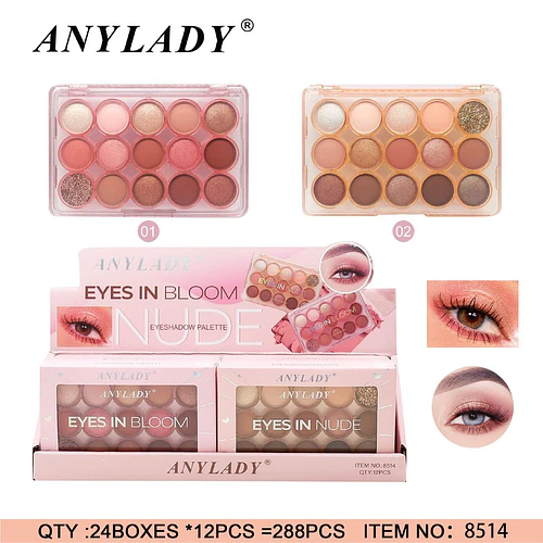 Paleta de Sombras de Ojos AnyLady Eyes In Bloom y Eyes In Nude - Chuys Beautys | Chuy's Beautys