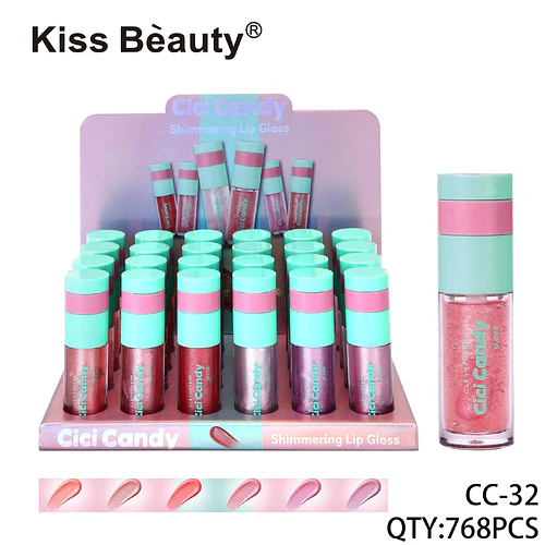 Lip Gloss Shimmering Cici Candy de Kiss Beauty - Chuys Beautys | Chuy's Beautys