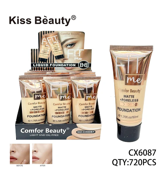 Base Líquida Comfor Beauty Fit Me Matte + Poreless Oil-Free