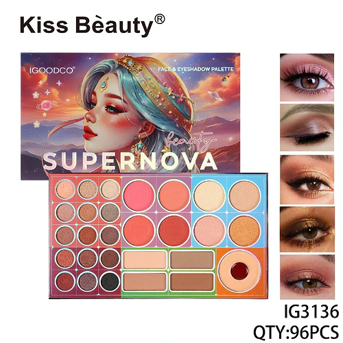 Paleta de sombras y rostro Supernova Kiss Beauty IGOODCO - Chuys Beautys | Chuy's Beautys