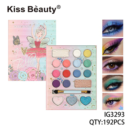 Paleta de Sombras y Maquillaje "I Love Ballet" con 20 Tonos Kiss Bèauty - Chuys Beautys | Chuy's Beautys
