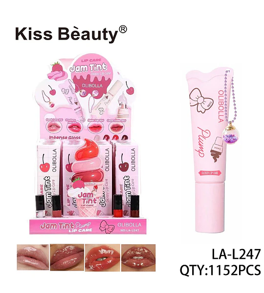Brillo Labial Hidratante Kiss Beauty Olibolla Jam Tint Plump