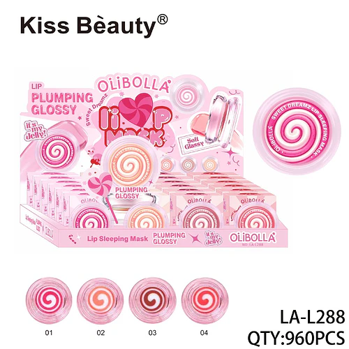 Mascarilla Labial de Noche Kiss Beauty Olibolla Plumping y Glossy - Chuys Beautys | Chuy's Beautys