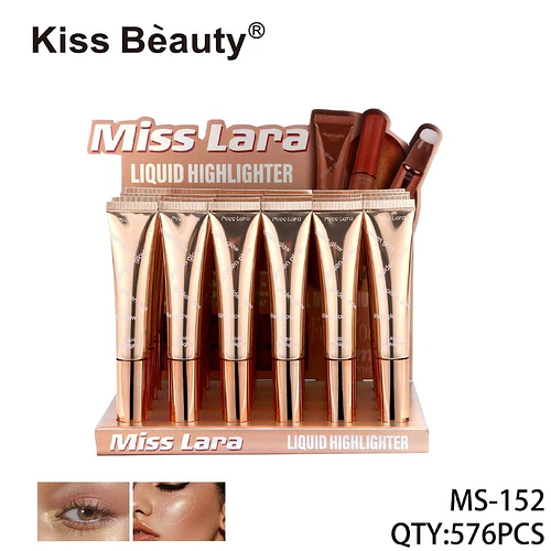 Iluminador Líquido Golden Glow Miss Lara de Kiss Beauty - Chuys Beautys | Chuy's Beautys