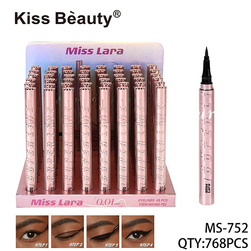 Eyeliner Líquido de Precisión Punta 0.01mm Miss Lara Kiss Beauty - Chuys Beautys | Chuy's Beautys
