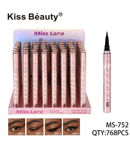Eyeliner Líquido de Precisión Punta 0.01mm Miss Lara Kiss Beauty