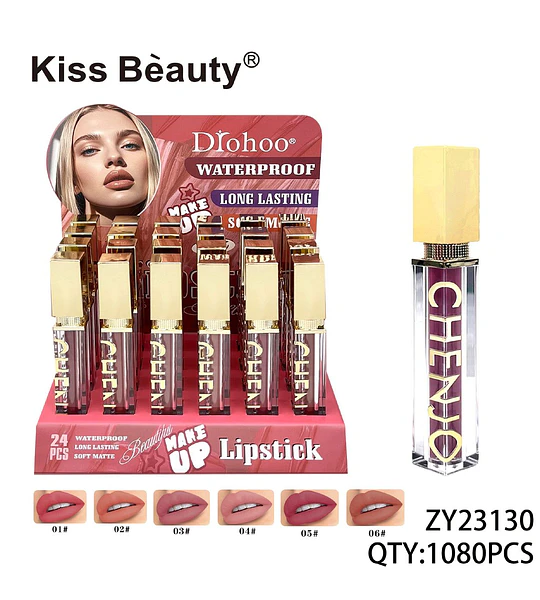 Labial Líquido Mate Waterproof Larga Duración Kiss Bèauty