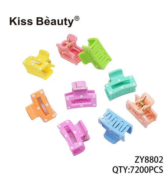 Mini pinzas para el cabello con lunares en colores pastel Kiss Bèauty