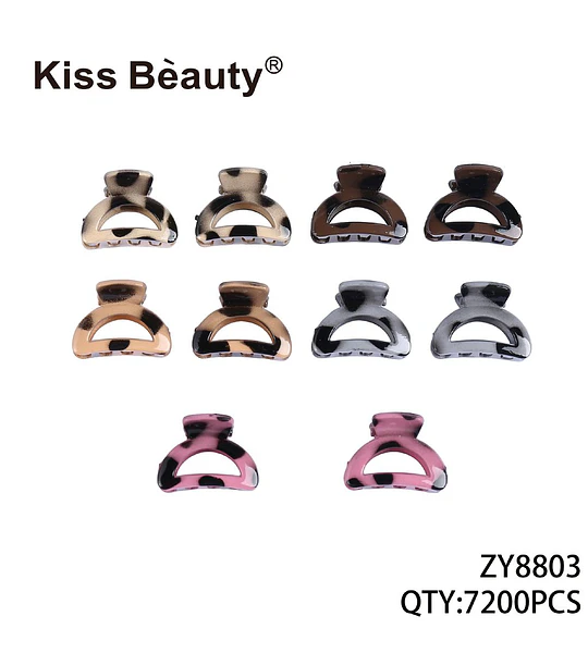 Set de Mini Pinzas para el Cabello con Estampado Animal Kiss Bèauty