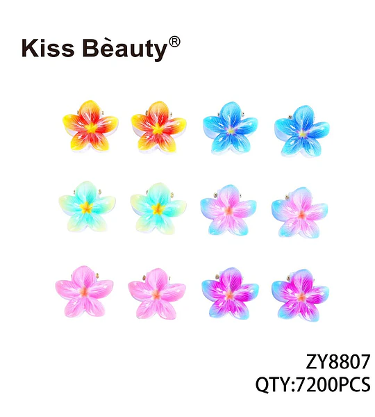 Pinzas de Pelo Florales Coloridas Kiss Bèauty para Niñas