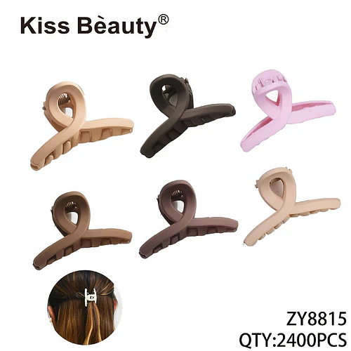 Pinzas de Pelo Tipo Garra en Tonos Neutros Kiss Bèauty - Chuys Beautys | Chuy's Beautys