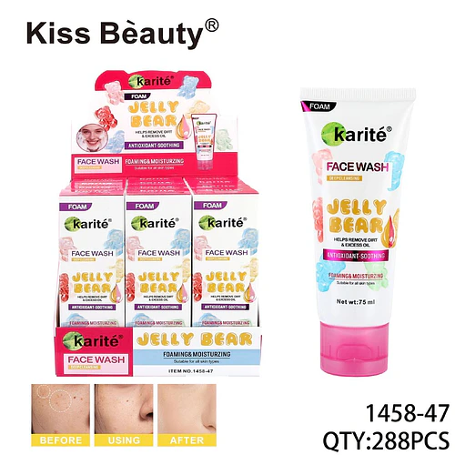 Limpiador Facial Espuma Jelly Bear Karité Antioxidante y Humectante - Chuys Beautys | Chuy's Beautys