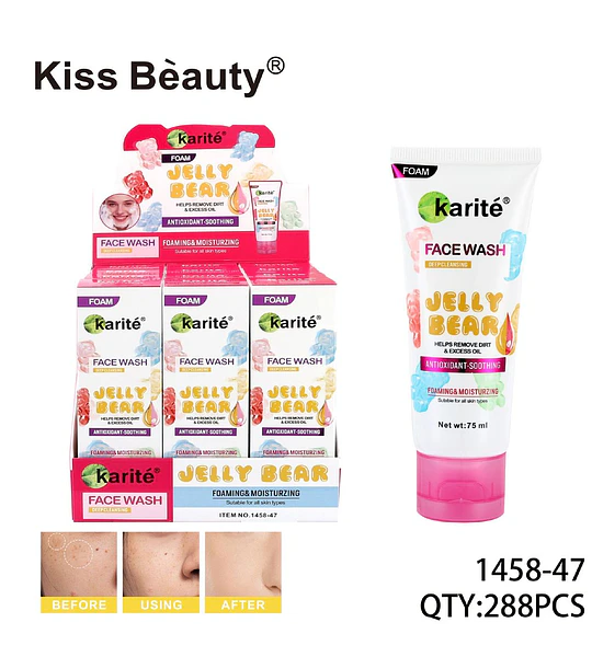 Limpiador Facial Espuma Jelly Bear Karité Antioxidante y Humectante