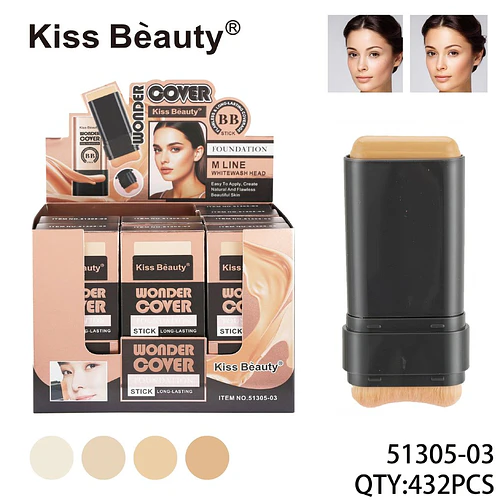 Base de Maquillaje en Barra Wonder Cover BB Stick de Larga Duración Kiss Beauty - Chuys Beautys | Chuy's Beautys