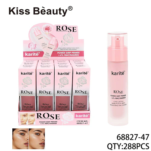 Primer Facial Karité Rose Power Grip con Niacinamida 4% Iluminador - Chuys Beautys | Chuy's Beautys