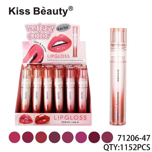 Brillo Labial Watery Color Glow & Moisten Kiss Bèauty - Chuys Beautys | Chuy's Beautys