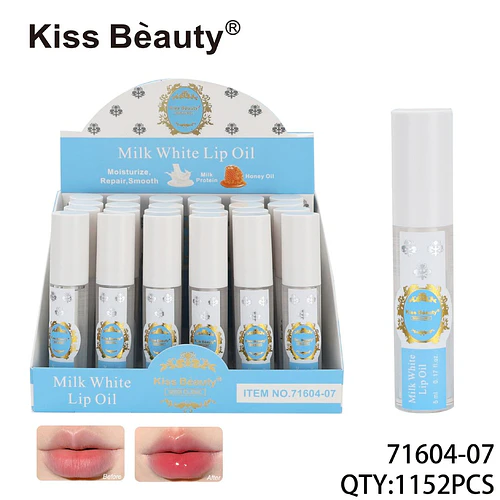 Aceite Labial Milk White Kiss Beauty Hidratante y Reparador con Miel - Chuys Beautys | Chuy's Beautys