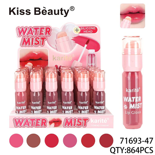 Brillo labial efecto agua con aplicador de silicona Karité Water Mist - Chuys Beautys | Chuy's Beautys