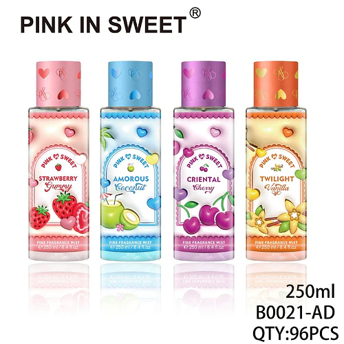 Mists Corporales Aromáticos PINK IN SWEET Variedad de Fragancias 250ml - Chuys Beautys | Chuy's Beautys