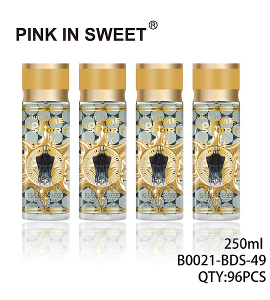 Body Splash Homme Sport Pink In Sweet Masculino 250ml