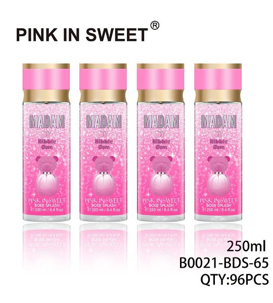 Body Splash Pink In Sweet Madam Bibble Gum Fragancia Corporal 250ml