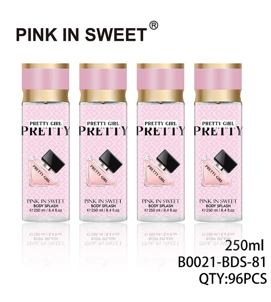 Body Splash Pretty Girl PINK IN SWEET Fragancia Corporal 250ml