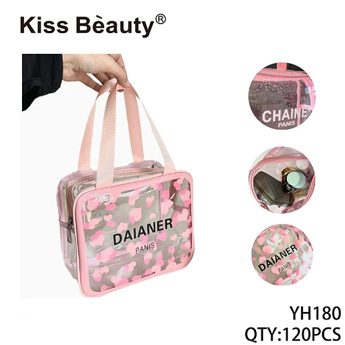 Organizador de Maquillaje Transparente con Corazones Kiss Bèauty - Chuys Beautys | Chuy's Beautys