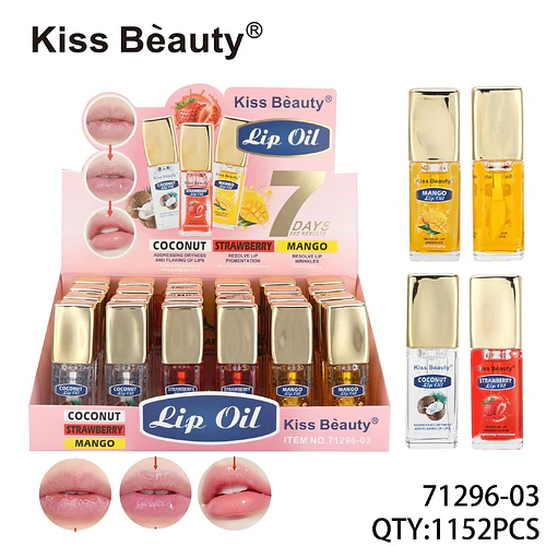 Kiss Beauty Aceite Labial Hidratante con Extractos de Frutas - Chuys Beautys | Chuy's Beautys