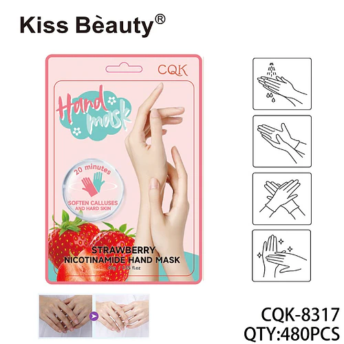 Mascarilla de manos suavizante de fresa y niacinamida Kiss Beauty - Chuys Beautys | Chuy's Beautys