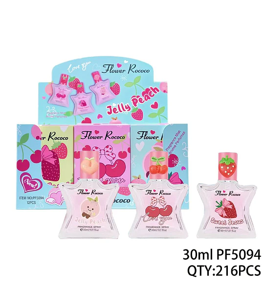 Set de Fragancias Flower Rococo Frutales Variadas Spray 3x30ml