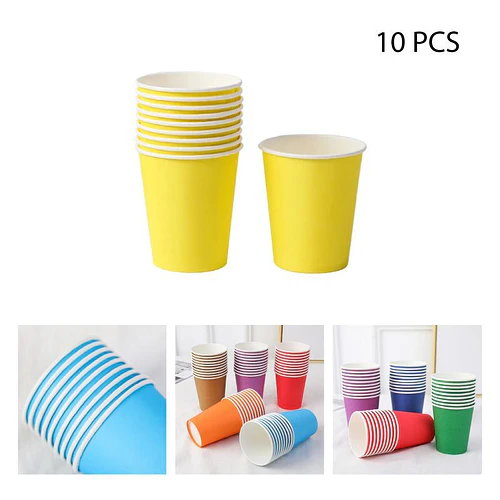 Vasos desechables de papel para uso en salones o eventos de belleza (10 unidades) - Chuys Beautys | Chuy's Beautys