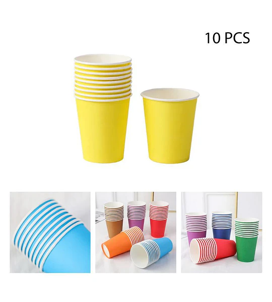 Vasos desechables de papel para uso en salones o eventos de belleza (10 unidades)