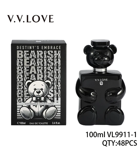 Eau de Toilette V.V.LOVE Bearish Black Teddy para hombre 100ml