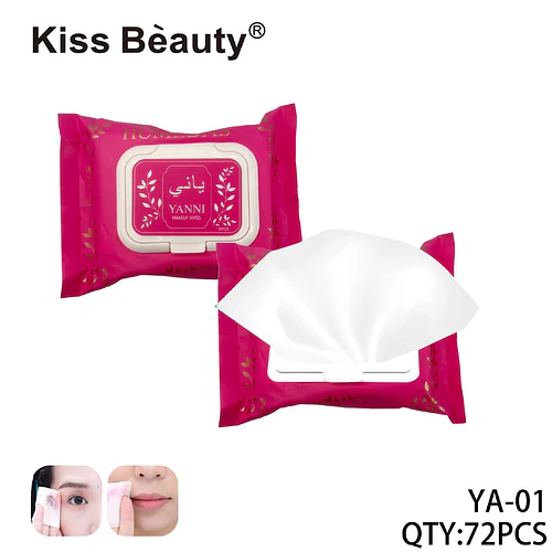 Toallitas Desmaquillantes YANNI Kiss Beauty para Rostro y Ojos - Chuys Beautys | Chuy's Beautys