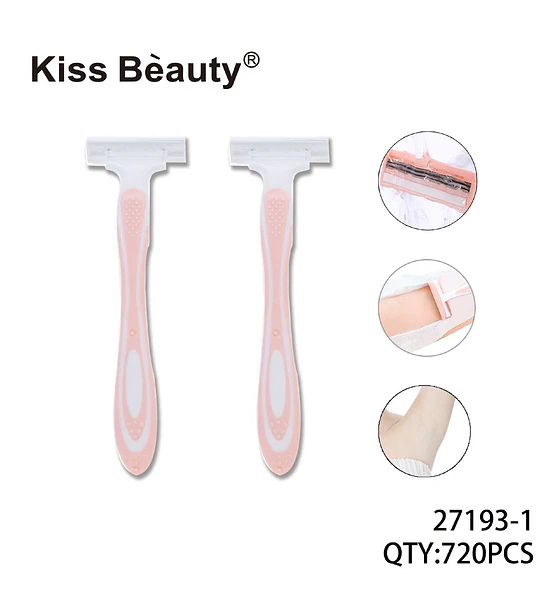 Maquinilla de afeitar desechable doble hoja Kiss Bèauty para mujer