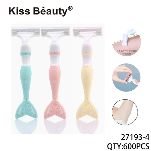 Set de Depiladoras Desechables con Mango Diseño Sirena Kiss Beauty - Chuys Beautys | Chuy's Beautys