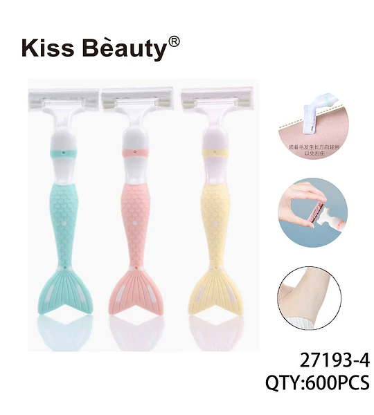 Set de Depiladoras Desechables con Mango Diseño Sirena Kiss Beauty